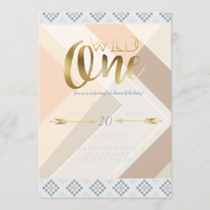 Boho Wild One Eerste verjaardag Kaart