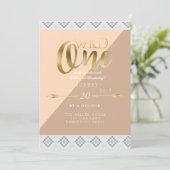 Boho Wild One | Eerste verjaardag Kaart (Staand voorkant)