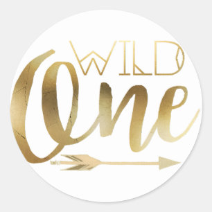 Boho Wild One Eerste verjaardag Ronde Sticker