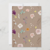 Boho Wild One | Wildbloem | Floral meisjes verjaar Kaart (Achterkant)