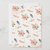 Boho Wild Un Anniversaire Invitation Aquarelle Boh (Dos)
