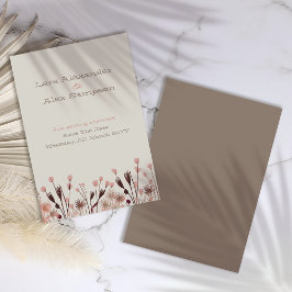 Boho-wildbloem Bewaar de datum-kaart Save The Date