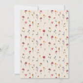 Boho Wildbloemen Bewaar de datumkaarten Kaart (Achterkant)