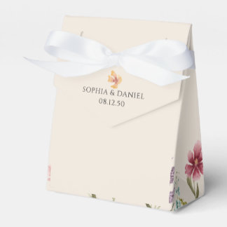 Boho Wildbloemen Bruiloft Favor Box Bedankdoosjes