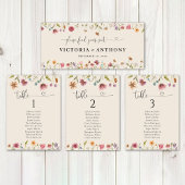 Boho Wildbloemen Bruiloft Hoofd Tafel Teken