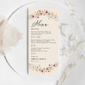 Boho Wildbloemen Bruiloft Menu