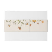 Boho Wildbloemen bruiloft uitnodiging buik band Uitnodigingen Wikkel (Achterkant Voorbeeld)