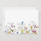 Boho Wildbloemen Foto Meisje Doop Kaart (Achterkant)