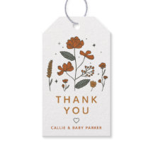 Boho Wildbloemen Gift Label