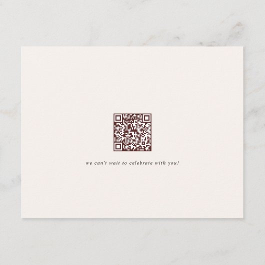 Boho Wildbloemen Herfst Bruiloft Details Informatiekaartje (Achterkant)