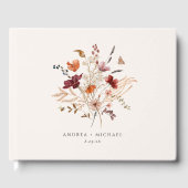 Boho Wildbloemen herfst bruiloft Gastenboek (Voorkant)