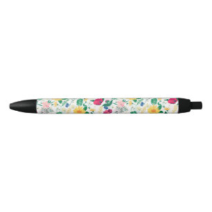 Boho Wildbloemen Meadow Floral Design Zwarte Inkt Pen