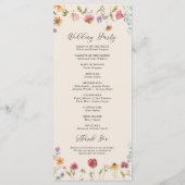 Boho Wildbloemen Trouwprogramma Programma (Achterkant)