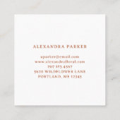 Boho Wildbloemen Vierkante Visitekaartje (Achterkant)