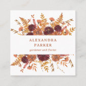 Boho Wildbloemen Vierkante Visitekaartje (Voorkant)