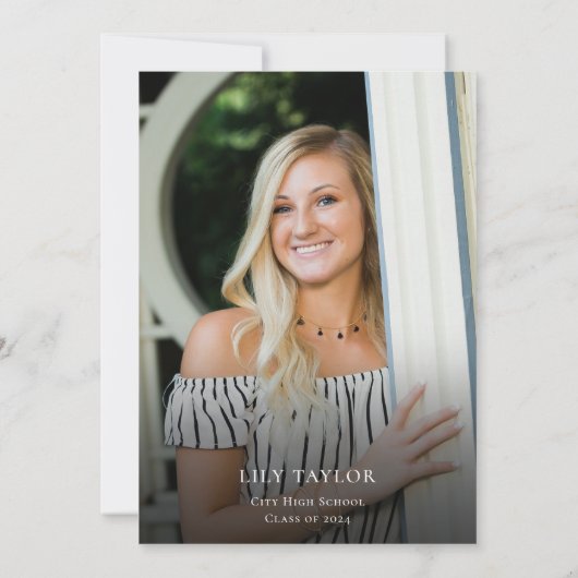 Boho Wildbloemen & Vlinders Foto Afstuderen Kaart (Achterkant)