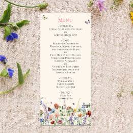 Boho Wildbloemen & Vlinders Menu