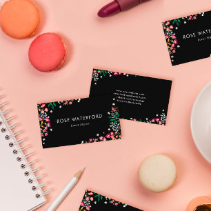 Boho Wildbloemen - Zwart Visitekaartje