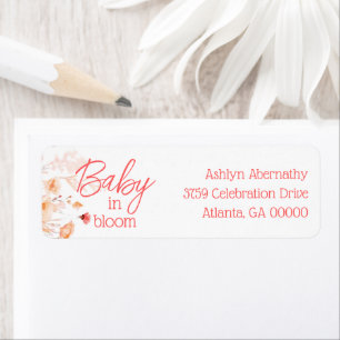 Boho Wilde Bloem Baby in Bloom Retouradres  Etiket