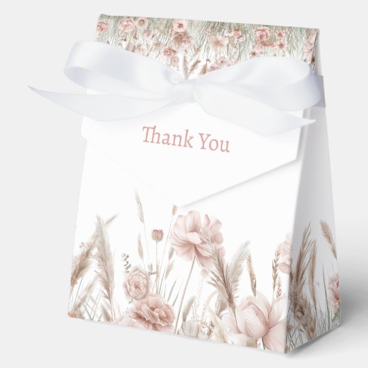 Boho Wilde Bloem Baby Shower Bedankdoosjes (Voorkant)