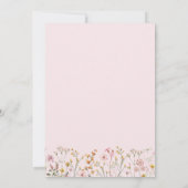 Boho Wilde Bloem Baby Shower Uitnodiging (Achterkant)