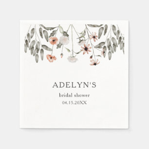 Boho Wilde Bloem Bruidsdouche Servet