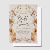 Boho Wilde Bloem Bruidsdouche Uitnodiging (Offset)