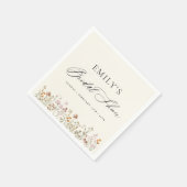 Boho Wilde Bloem Bruidsfeest Tuinscript Servet (Hoek)