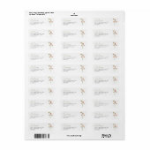 Boho Wilde Bloem Frame Retouradres Etiket (Full Sheet)