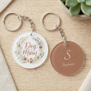 Boho wilde bloem hondenmoeder bloemenkrans sleutelhanger
