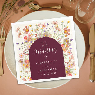 Boho Wilde Bloem Rustieke Bloemen Boog Trouwen Servet