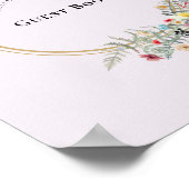 Boho Wilde Bloem Varen Lavendel Gastboek Handteken Poster (Hoek)