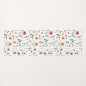 Boho Wilde Bloem Yogamat (Achterkant (horizontaal))
