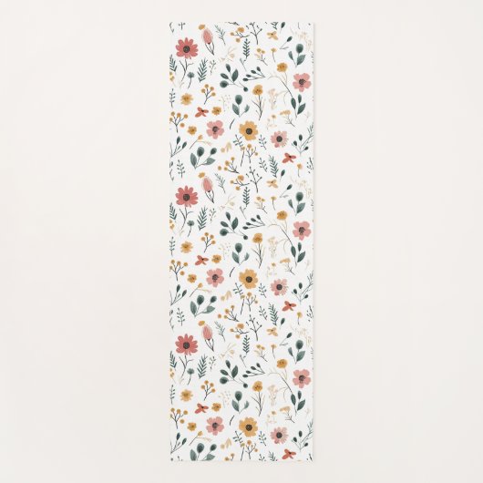 Boho Wilde Bloem Yogamat (Voorkant)