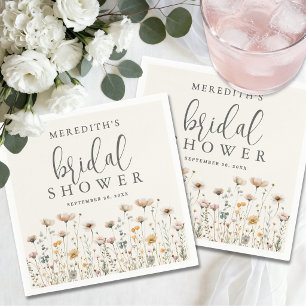 Boho Wilde Bloemen Bruidsdiner Servet