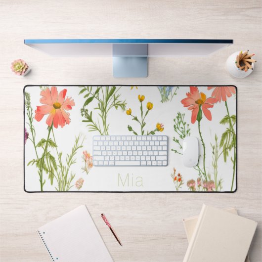 Boho wilde bloemen bureaumat (Kantoor 1)