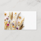 Boho wilde bloemen hoeveel kussen bruids spel informatiekaartje (Achterkant)