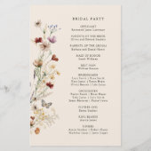Boho Wilde Bloemen Huwelijksprogramma (Achterkant)