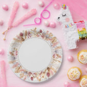 Boho Wilde Bloemen Pampas Gras Bruiloft Papieren Bordje (Feest)