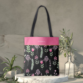 Boho Wilde Bloemen Roze Meisjesachtig Trendy Draagtas