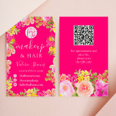 Boho wilde bloemen tuin waterverf make-up haar visitekaartje