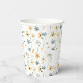 Boho wilde bloemen voorjaar gepersonaliseerd baby papieren bekers (Rechts)