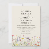 Boho Wilde Bloementuin Elegante Wilde Bloem Save The Date (Voorkant)