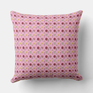 Boho Wilde Bloemenweide Botanische Print Kussen