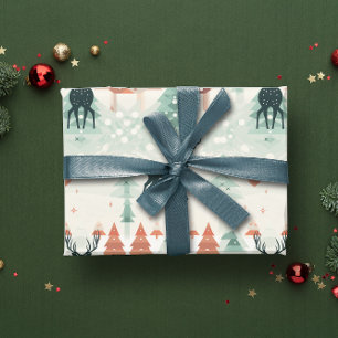 Boho wilde bosherten cadeaupapier
