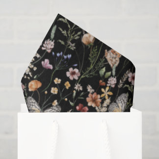 Boho-wildebloem tissuepapier huwelijkscadeauverpak
