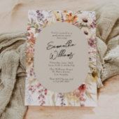 Boho Wildflower 3 Foto Afstudeerfeest Kaart