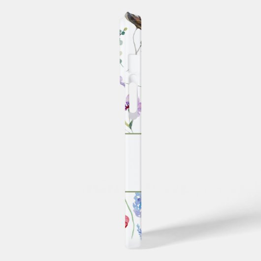 Boho Wildflower Aangepaste Naam Monogram Case-Mate iPhone Case (Achterkant / Links)