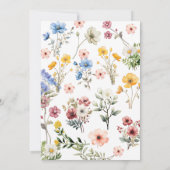 Boho WIldflower afstuderen foto dank u Kaart (Achterkant)