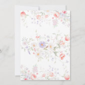 Boho wildflower arch photo graduation  aankondiging (Achterkant)